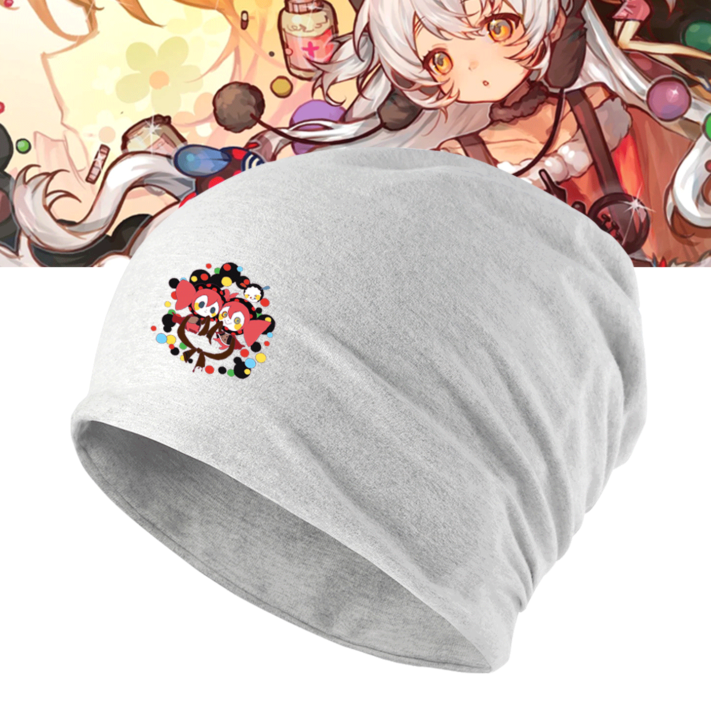 魔法少女小圆动漫百江渚男女可定制包头帽头巾帽零食的魔女二次元