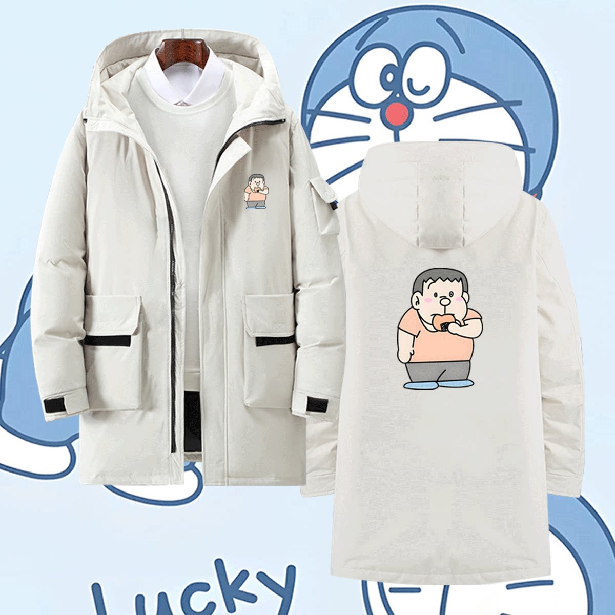 哆啦a梦叮当猫动漫周边羽绒服