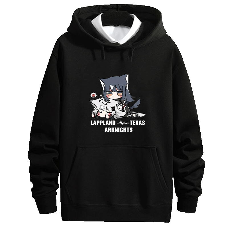 明日方舟双狼组合拉普兰德德克萨斯游戏连帽衫保暖男秋冬带帽卫衣