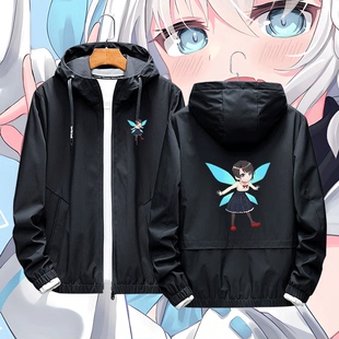 虚拟主播动漫大空昴周边悠闲时刻男休闲定制情侣带帽拉链夹克外套
