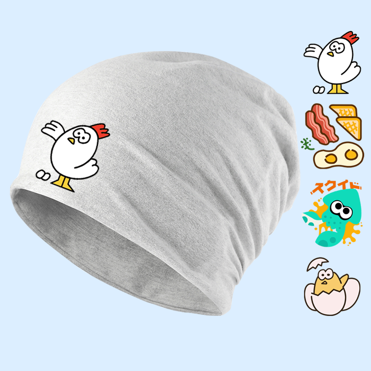 喷射战士2任天堂游戏联名日系青少年男女百搭定制堆堆头巾包头帽