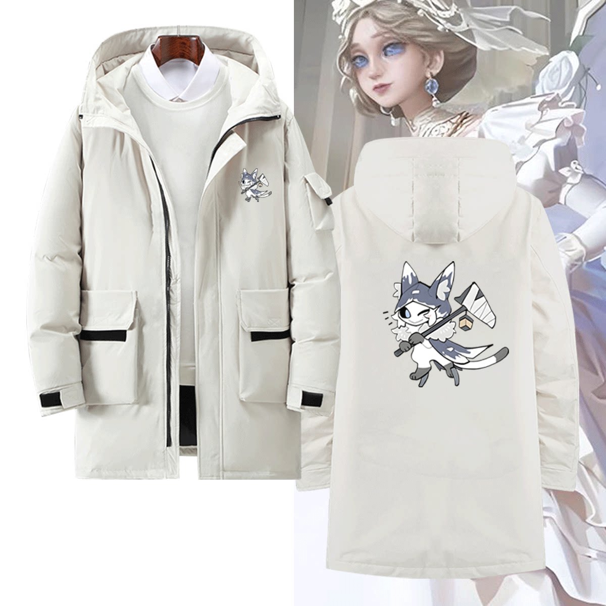 休闲男拉链冬季带帽羽绒服