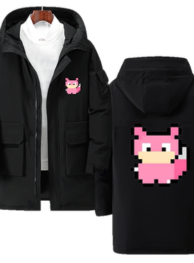 周边男女秋冬潮中长款羽绒服