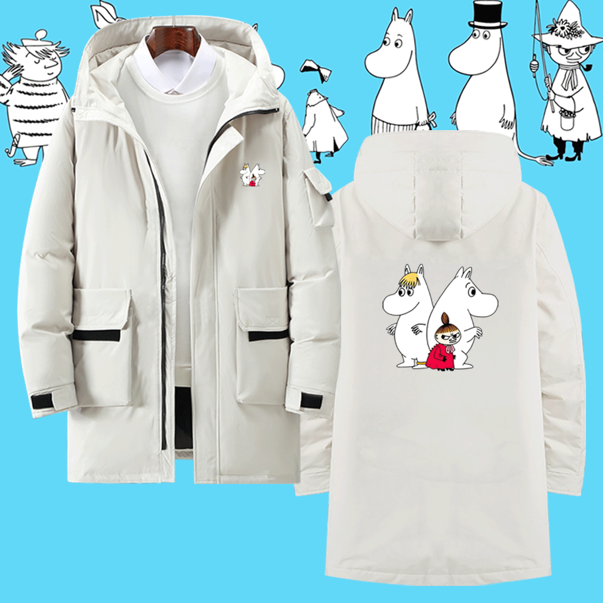 姆明小肥肥一族噜噜咪羽绒服