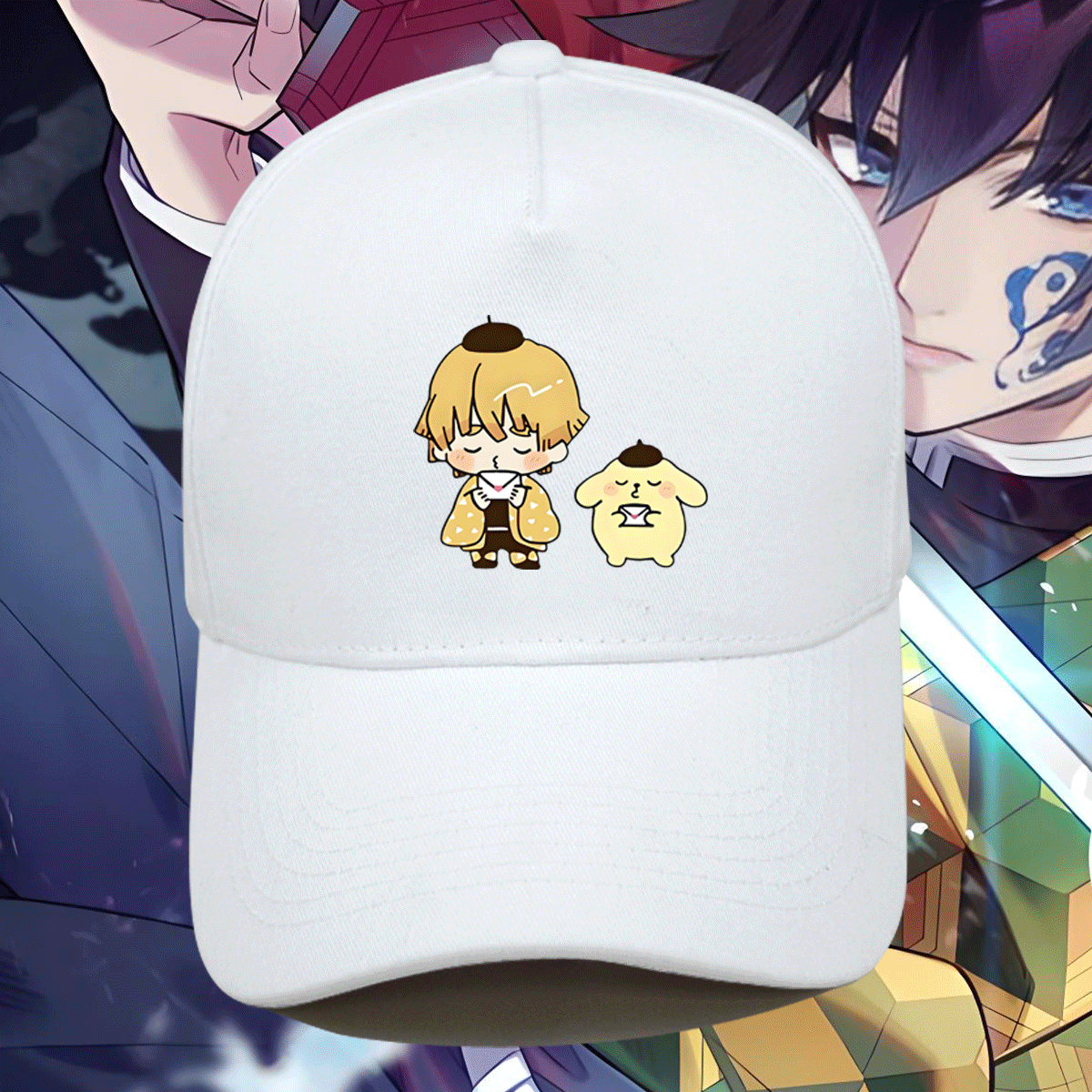 鬼灭之刃三丽鸥联名动漫周边青少年学生可定制鸭舌帽遮阳帽棒球帽