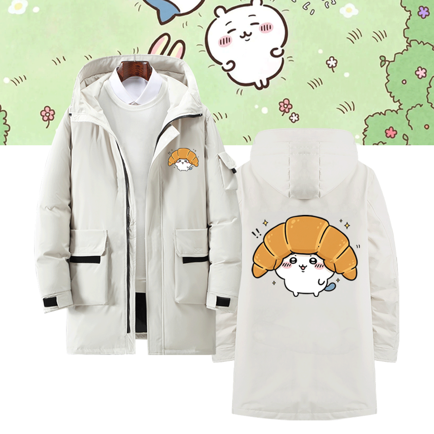 男女休闲百搭冬季带帽拉链羽绒服