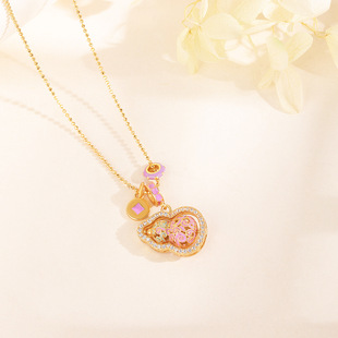 瑞士【设计师】Francesca s925纯银珐琅祥云灵动葫芦项链轻奢原创