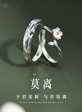 瑞士 Francesca 999足银莫离情侣戒指小众设计高级感925纯银对戒