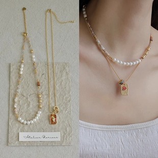 瑞士【设计师】Francesca 轻奢小众气质珍珠锁骨链2026新款设计