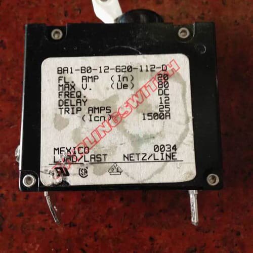 议价/嘉灵BA1-B0-12-620-112-D断路器开关 1P20A