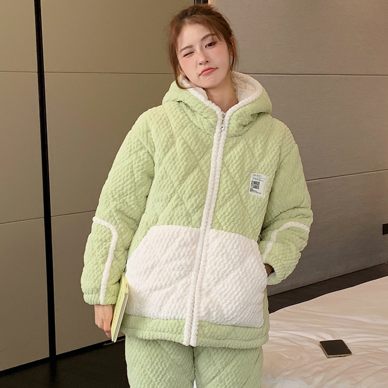 孕妇睡衣冬季夹棉三层加厚加绒保暖月子服产后产妇喂奶哺乳套装,孕妇装/孕产妇用品/营养,家居服套装,淘宝优惠券,粉丝福利购,淘宝优惠卷