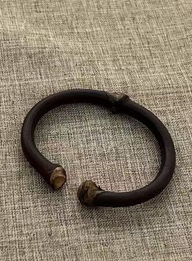 鸡藤木手镯中式西藏鸡血藤编织手环情侣复古藏式手绳国风开口民族