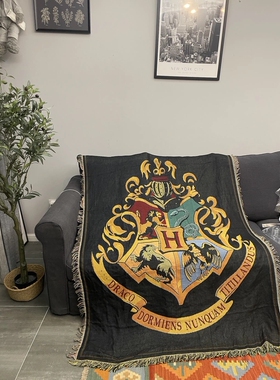 蓝色魔法周边棉线纺织毯房间布置装饰床头毯沙发毯休闲毯盖巾线毯