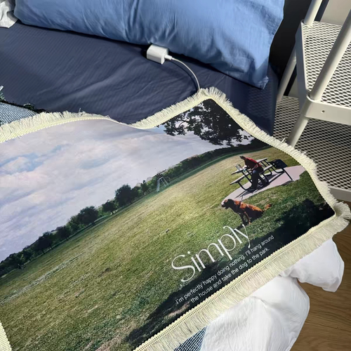 韩式治愈系风格自然公园摄影风格风景mood挂毯装饰桌垫one room