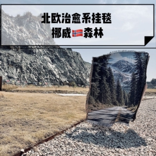 挪威森林挂毯沙发毯多用毯棉线纺织的线毯装饰布置风景拍照布置