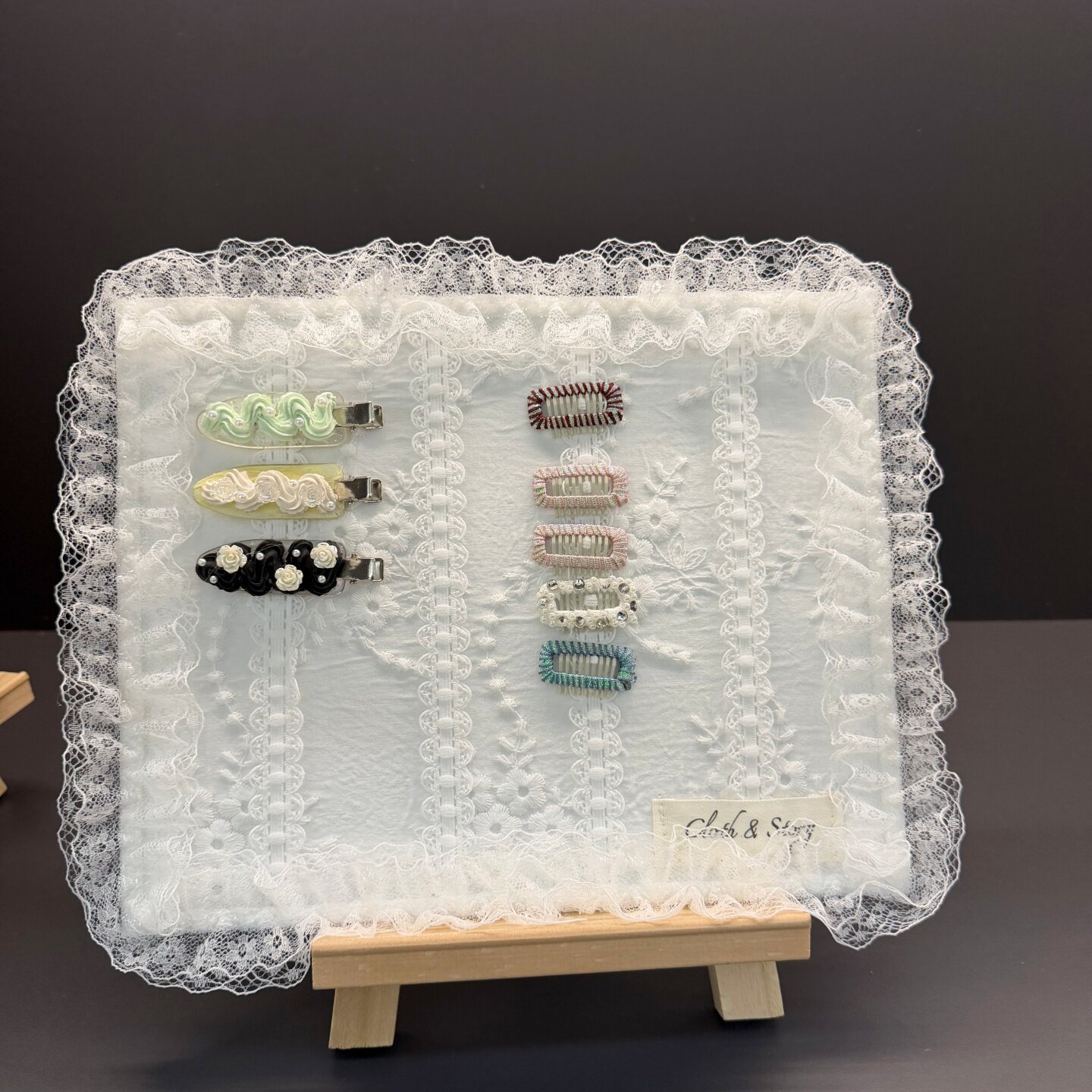 儿童 宠物发夹收纳板狗狗bb发夹青蛙夹收纳展示架发夹展示板
