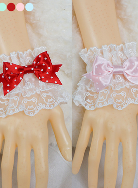 洛丽塔蕾丝蝴蝶结手袖套手链新品