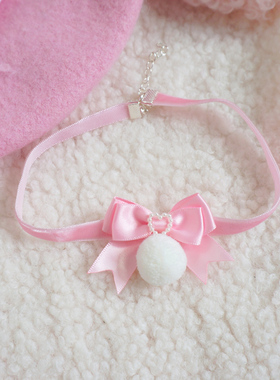 毛球蝴蝶结甜美女原宿风