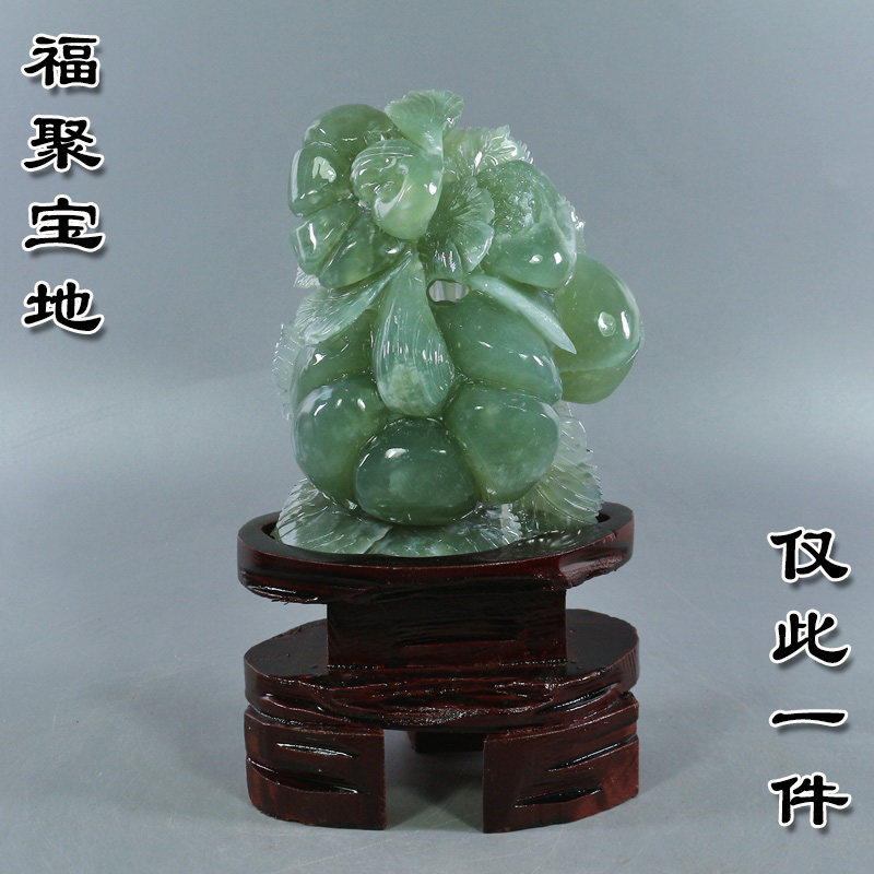 悠然玉坊 岫玉摆件 玉石摆件 福聚宝地 天然花玉雕件|msdalam kategori barang kemas/berlian/Emerald/emas, jed semula jadi yang lain, perhiasan batu - dari Buy2taobao.com untuk memberikan perkhidmatan ejen Taobao profesional membeli
