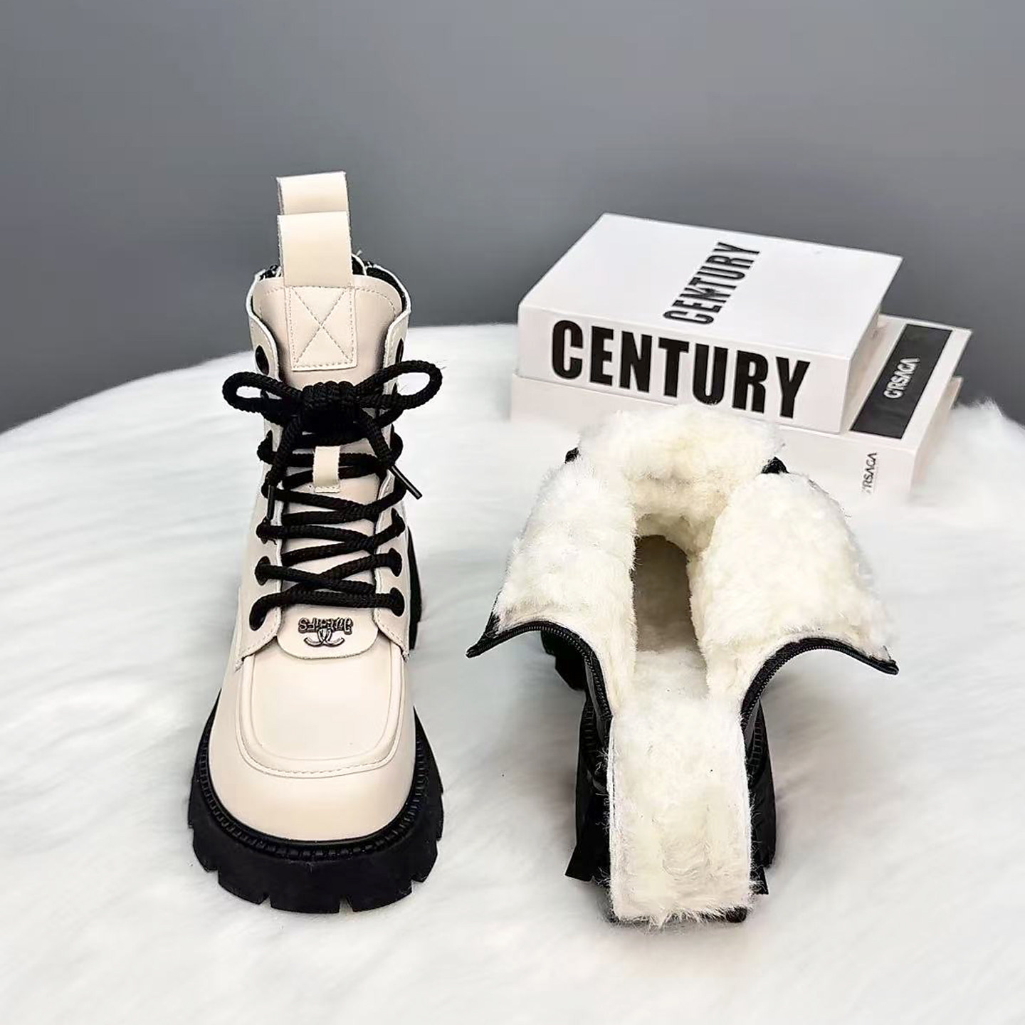 东北抗寒雪地靴防水防滑皮毛一体羊毛马丁靴厚底加绒加厚保暖棉靴,女鞋,时尚雪地靴,淘宝优惠券,粉丝福利购,淘宝优惠卷