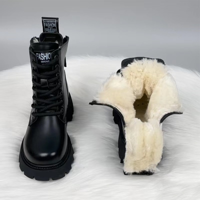 羊羔绒棉鞋加绒加厚底雪地靴女