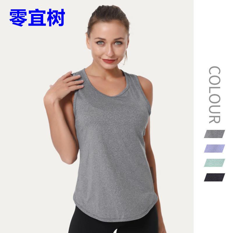欧美跨境女士瑜伽背心大码速干透气运动背心跑步健身上衣0AD004