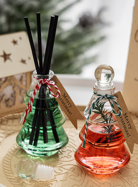 新款圣诞无火香薰礼盒礼品家居圣诞节气氛摆件卧室清新空气香薰