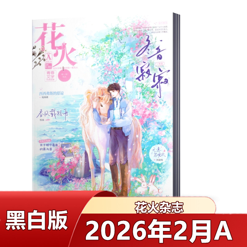 花火杂志黑白版2026年1月+2025年+2024年20本打包 /AB版  青春校园文学 青少年成长励志期刊 文学文摘 校园读物订阅