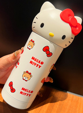 现货日式Kitty保温杯女生日礼物新款KT保温保冷可爱水杯360ml
