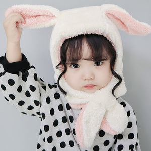 秋冬季儿童保暖围巾一体帽