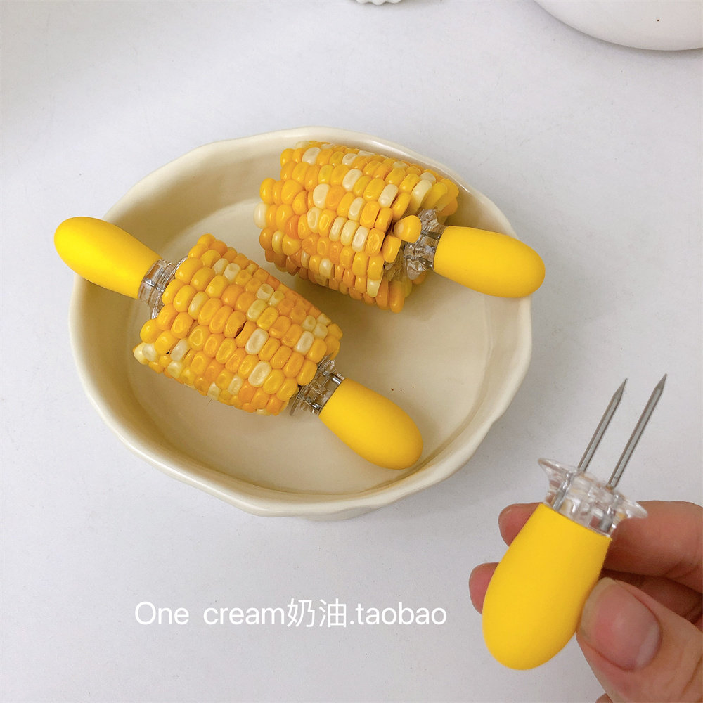 日本玉米钢叉不锈钢水果叉