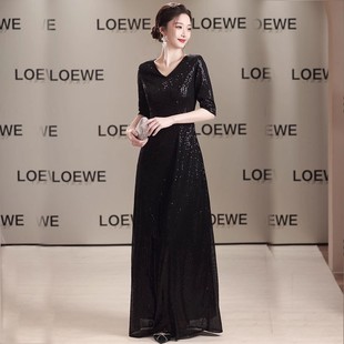 大合唱团演出服女大气合唱队礼服朗诵主持人指挥比赛服装气质长款