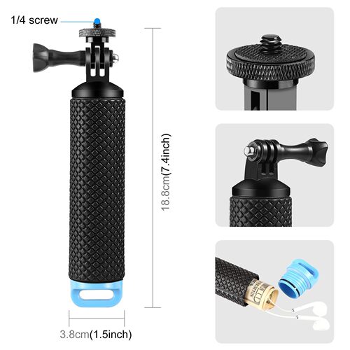 PULUZ胖牛手机潜水浮力棒手持拍摄稳定器Gopro11运动相机潜水配件