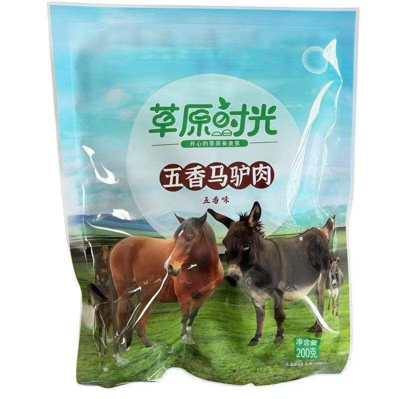 草原时光五香风味马驴肉真空熟食200g 正宗熟卤驴肉新鲜开袋即食