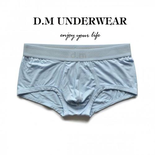 D.M男内裤竹纤维平角裤低腰性感高弹柔滑四角裤纯色商务短裤