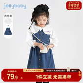 女童连衣裙春装 穿搭 衣服女宝牛仔裙背带裙春季 小女孩衬衫 2026新款