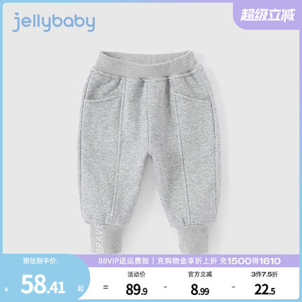 儿童加绒卫裤秋冬宝宝冬季男童加厚冬装保暖小童长裤女童裤子秋冬