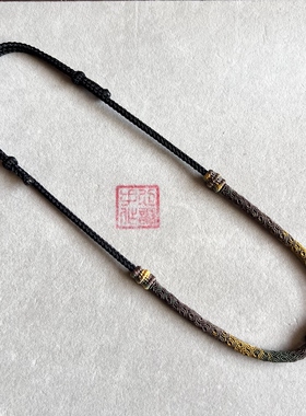 手工编织凤眼回纹段染渐变色重工唐卡佛牌雷击木牌无事牌吊坠绳