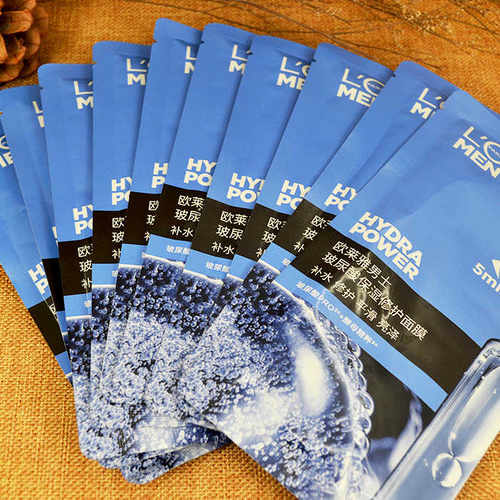 多片装欧莱雅男士玻尿酸保湿修护面膜补水烟酰胺酵母精粹提亮肤色