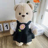 30cm莉娜小熊皮裙娃衣 可爱花朵刺绣玩偶衣服少女心小熊替换装