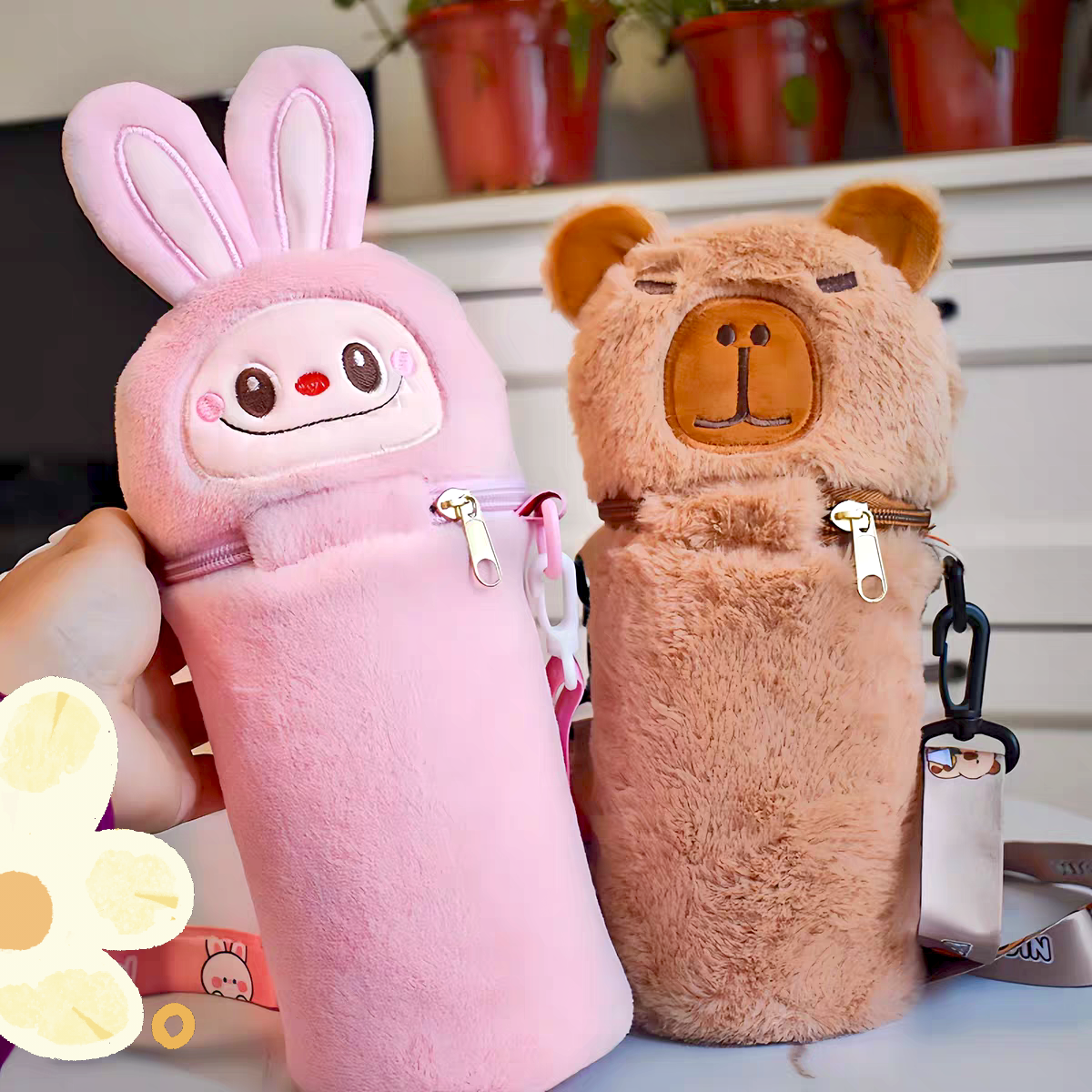 新高颜值卡通可爱保温防摔防烫保温杯套大容量毛绒大肚杯套学生杯,餐饮具,杯套,淘宝优惠券,粉丝福利购,淘宝优惠卷