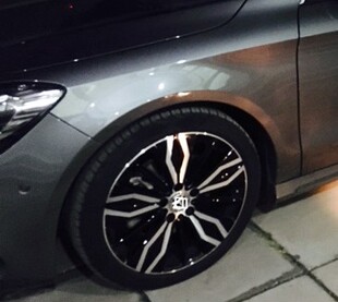 奔驰CLA200轮毂贴 改款CLA级220 轮毂碳纤维贴纸改装轮毂车贴拉花