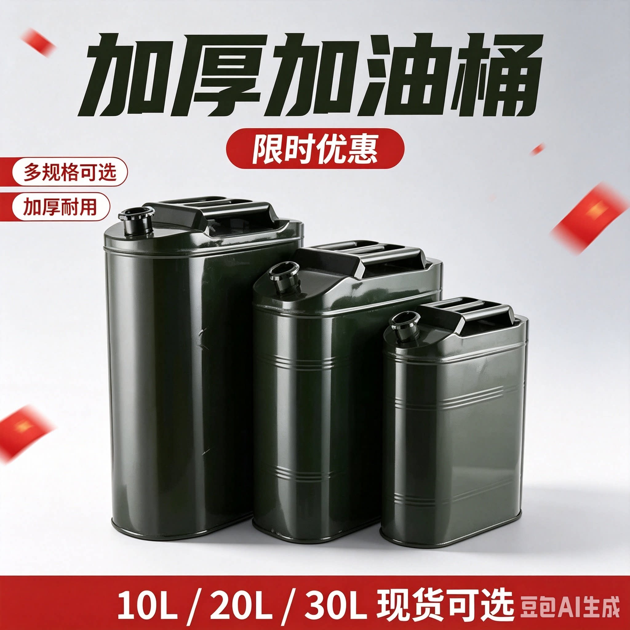 油桶汽油桶30升铁桶20升10升小柴油壶加厚长嘴油罐汽车备用油箱