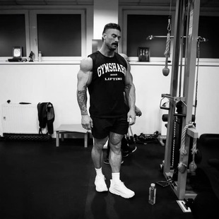 Gyshark lifting坎肩背心弹力棉运动健身健美休闲训练力量上衣男