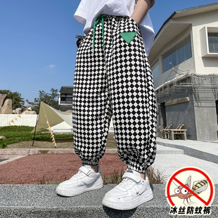 女孩薄款 2025新款 夏裝 子寶寶休閑長褲 兒童裝 褲 男童冰絲速干防蚊褲