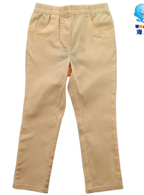 海威迩童装春夏女童清仓中大童修身彩色牛仔长裤134224包邮