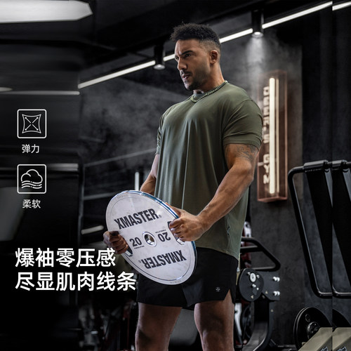 宽松透气短袖训练服男