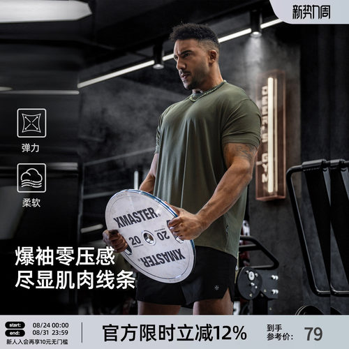 宽松透气短袖训练服男