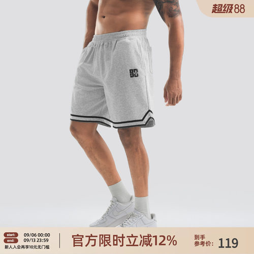 美式直筒运动五分裤男