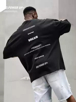 BD POWER UP mercerized cotton T-shirt men's loose harbor style sports knitted T-shirt men's short sleeve Tide brand Wild